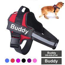 Load image into Gallery viewer, Dog Harness No Pull Reflective Breathable Pet Harness With Name For Dogs Custom Patch Adjustable Outdoor Walking Dog Supplies