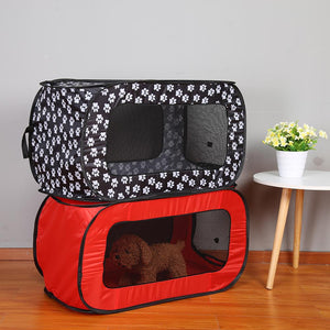 Portable Folding Rectangular Pet Tent Dog Cage Playpen Fence Puppy Kennel Cat Pet Play Tents Tunnel Breathable Dog House