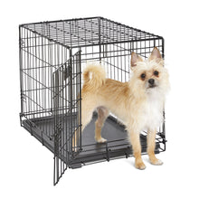 Load image into Gallery viewer, MidWest Homes For Pets Double Door Folding Metal Dog Crate Medium Toy XS XL Intermediate Large Dog Cage ( 24&quot; 30&quot; 36&quot; 42&quot; 48&quot; )