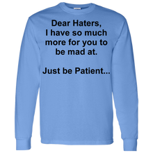 Load image into Gallery viewer, Haters Black Text LS T-Shirt 5.3 oz.