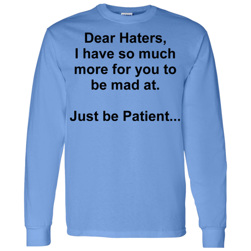 Haters Black Text LS T-Shirt 5.3 oz.