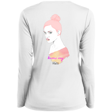 Load image into Gallery viewer, Cancer Girl Power Ladies&#39; LS Performance V-Neck T-Shirt