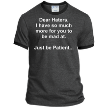 Load image into Gallery viewer, Haters Dark Cotton Ringer Tee