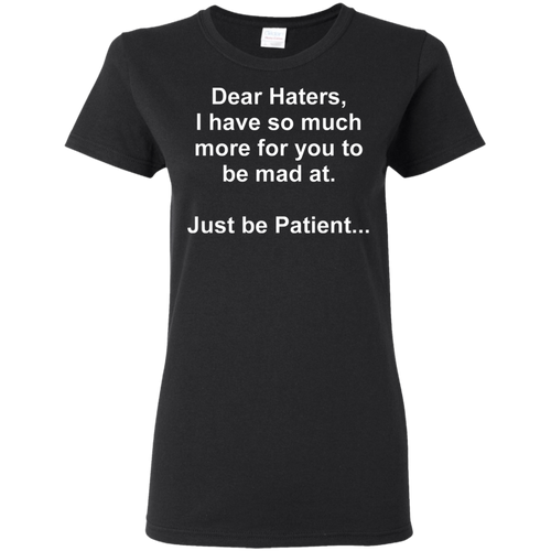 Haters White Text Ladies' 5.3 oz. T-Shirt