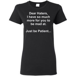 Haters White Text Ladies' 5.3 oz. T-Shirt