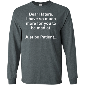Haters White Text LS Ultra Cotton T-Shirt