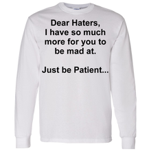 Load image into Gallery viewer, Haters Black Text LS T-Shirt 5.3 oz.