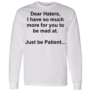 Haters Black Text LS T-Shirt 5.3 oz.