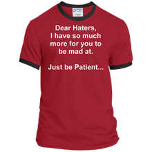 Load image into Gallery viewer, Haters Dark Cotton Ringer Tee