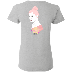 Cancer Girl Power Ladies' 5.3 oz. T-Shirt