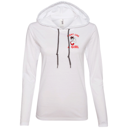 Cancer Girl Power Ladies' LS T-Shirt Hoodie