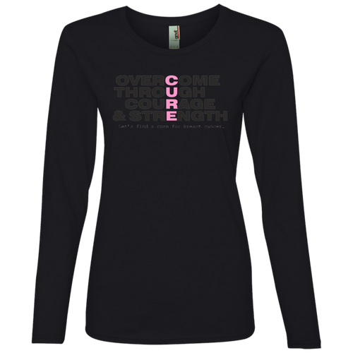 Strike out Cancer Ladies' Lightweight LS T-Shirt