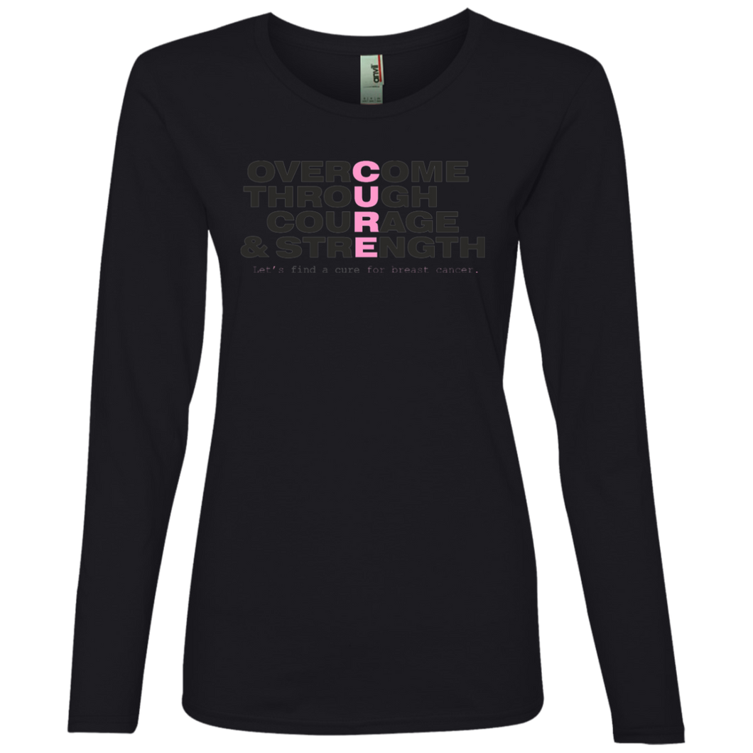 Strike out Cancer Ladies' Lightweight LS T-Shirt