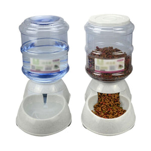 3.75L Dog Cat Large Automatic Feeder Drinker Food Water Dispenser Pet Bowl Dish Automatic Drinkers Pet Feeder Waterer Food Bowl