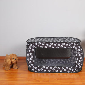 Portable Folding Rectangular Pet Tent Dog Cage Playpen Fence Puppy Kennel Cat Pet Play Tents Tunnel Breathable Dog House