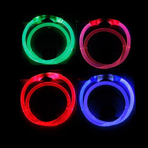 New LED Dog Collar TPU USB Rechargeable Lighting Collar Glowing Luminous Night Safety Flashing Glow Collar Leads для собак