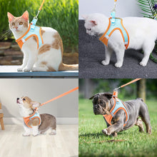 Load image into Gallery viewer, Pet Dog harness and leash set Reflective Breathable Harness Dog Adjustable Comfort Puppy harness outdoors travel Pet Supplies