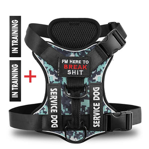 Dog Harness No pull Reflective Tactical Harness Vest for Small Large Pet Dogs Walking Training Outdoor Dog Supplies Free Patches