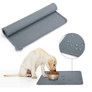 Waterproof Pet Feeding Mat for Dog Cat Silicone Pet Food Pad Pet Bowl Drinking Mat Dog Placemat Easy Washing Pet Bowl Cushion