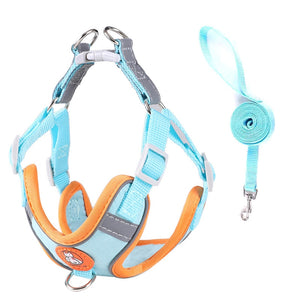 Pet Dog harness No Pull Breathable Reflective Dog harness and Leash Set Adjustable Harness Dog For kitten Puppy Pet accessories