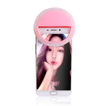 Load image into Gallery viewer, Selfie Portable Flash Led Camera Phone Photography Ring Light Enhancing Photography for iPhone Samsung Pink