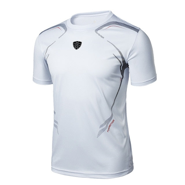 FANNAI Men T Shirt Sport Quick Dry Shirts Fitness Crossfit Running Men shirt Short sleeve Sports Soccer Gym Shirt Tops Tees