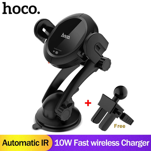 Qi 10W Wireless Car FAST CHARGER Stand/Holder Automatic Air Vent Mount infrared clip